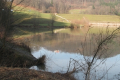 Gradiško jezero z Gradiščem v ozadju