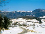 Pogled na Koreno iz doline Horjulščice na jugu