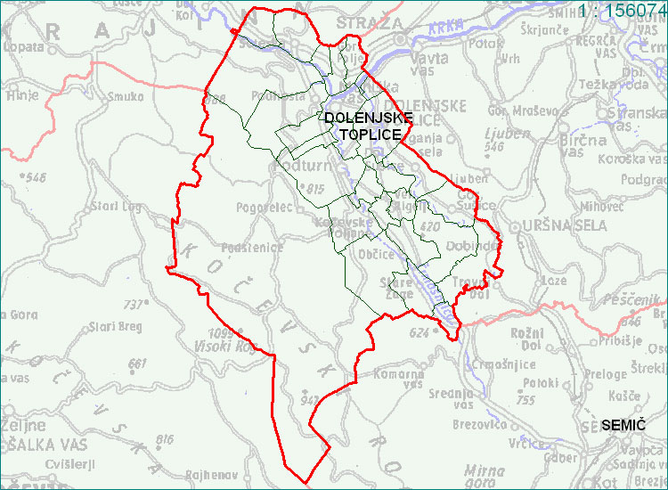 Dolenjske Toplice - zemljevid
