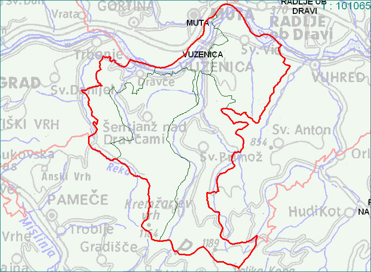 Vuzenica - zemljevid